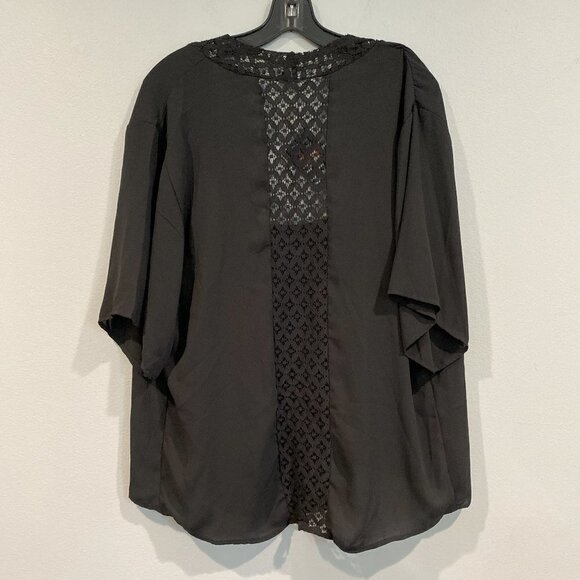 Heartsoul Black Lace Two Layer Blouse - Size Small - Picture 6 of 7